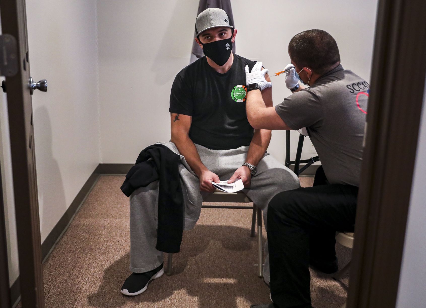 First responders receive first doses